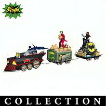 Load image into Gallery viewer, The Hamilton Collection BATMAN&#39;S BAT-TRAIN Heist Issue #2 JOKER&#39;S Wild Heist Hand-Painted Figurine with Bat-Signal Graphics and High-Gloss Finish Classic TV Series Collectible 4.88-inches
