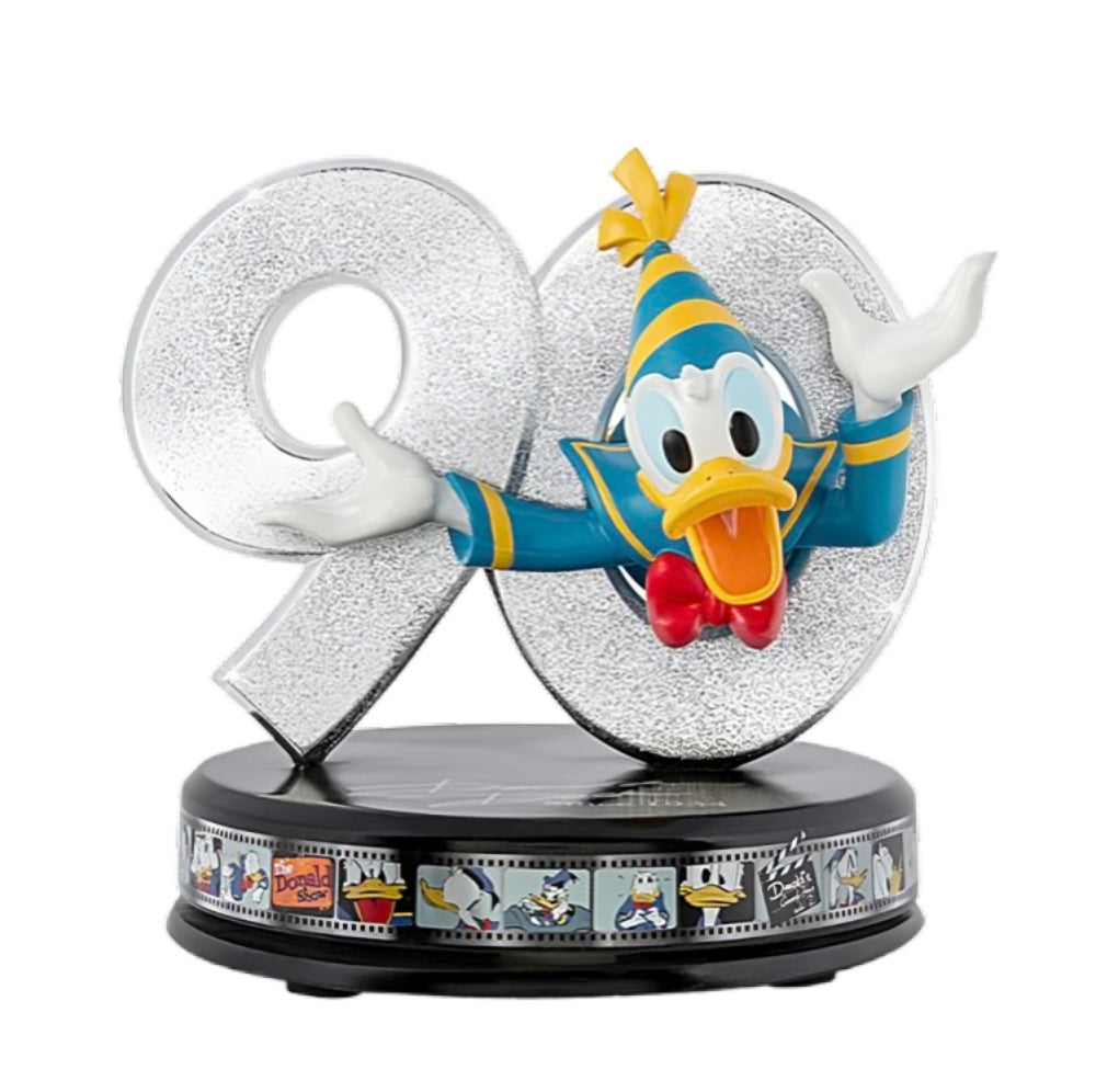 The Hamilton Collection Disney Donald Duck 90th Anniversary Rotating Sculpture Limited Edition 360-Degree Figure with Glitter Detailing 6.5-Inches