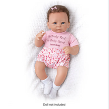 Load image into Gallery viewer, Ashton-Drake Three T-Shirts and One Pair of Socks Baby Doll Accessory Set Featuring A Customized Expression On Each Shirt - RCE Global Solutions
