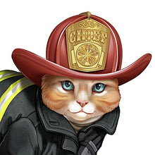 Load image into Gallery viewer, The Hamilton Collection Chief Furry Firefighter Cat Fireman Figurine 4.5-inches - RCE Global Solutions
