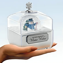 Load image into Gallery viewer, The Bradford Exchange Frosty Facets Music Box Collection Issue #1: Winter Wishes Illuminated Water Globes Holiday Art Inside Crystalline Snowman Boxes Play Music with Timer by Thomas Kinkade 4.5-inches - RCE Global Solutions
