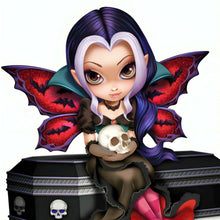 Load image into Gallery viewer, The Hamilton Collection All Aboard the Halloween Express Figurine Collection Issue #2 Fang-ciful Elegance Fairy in Frankenstein Bride Costume Handcrafted Resin by Jasmine Becket-Griffith 4.25-Inches
