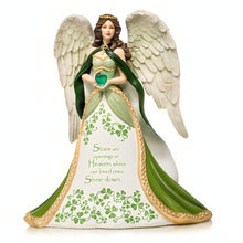 Load image into Gallery viewer, The Hamilton Collection Loves Shining Light Handcrafted and Glittery Wings Cherish Memories with Irish-Inspired Angels from Eternal Love Angels Figurine Collection Issue #2 by Thomas Kinkade 9-inches - RCE Global Solutions
