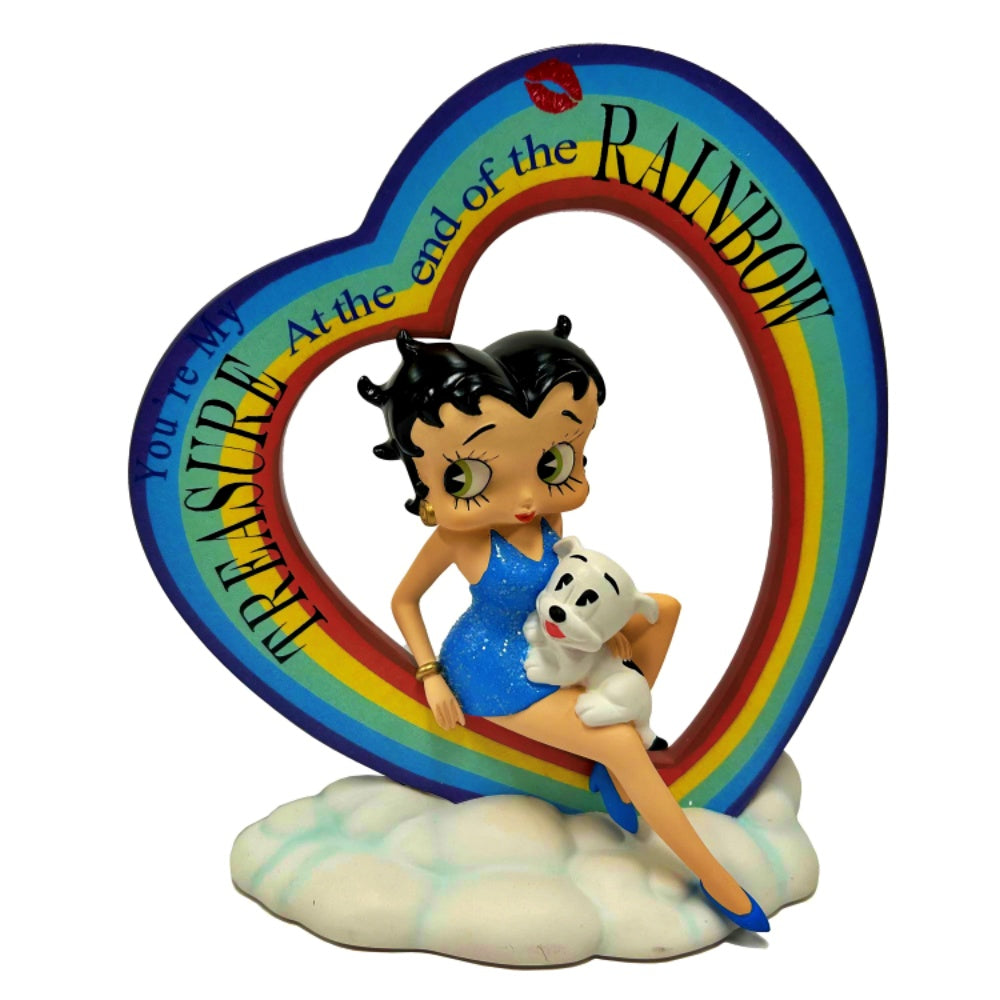 The Hamilton Collection Betty Boop™ 'You Are My Treasure At The End Of The Rainbow' with Pudgy™ Issue #3 of Our Love Is Out of This World Figurine Collection Hand-Painted with Glitter and Metallic Accents 5