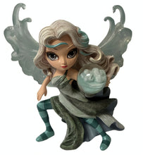 Load image into Gallery viewer, The Hamilton Collection Mystic Guardians of Nature Fairy Figurine Collection Issue #6 Gail, Keeper Of The Wind Handcrafted Resin with Custom-Carved Crystalline Wings Hand-Painted Elemental Orb by Jasmine Becket-Griffith 5.5-inches
