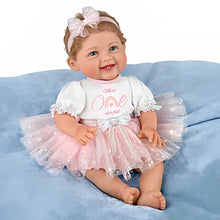 Load image into Gallery viewer, The Ashton-Drake Galleries Little Miss One-derful Collector&#39;s Edition Baby Doll by Master Doll Artist Ping Lau with RealTouch® Vinyl Skin, Hand-rooted Hair, Poseable 18.5-inches - RCE Global Solutions
