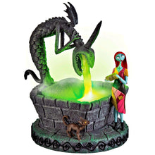 Load image into Gallery viewer, The Bradford Exchange Disney Tim Burton's The Nightmare Before Christmas Illuminated Foggy Fountain Sculpture 9-inches
