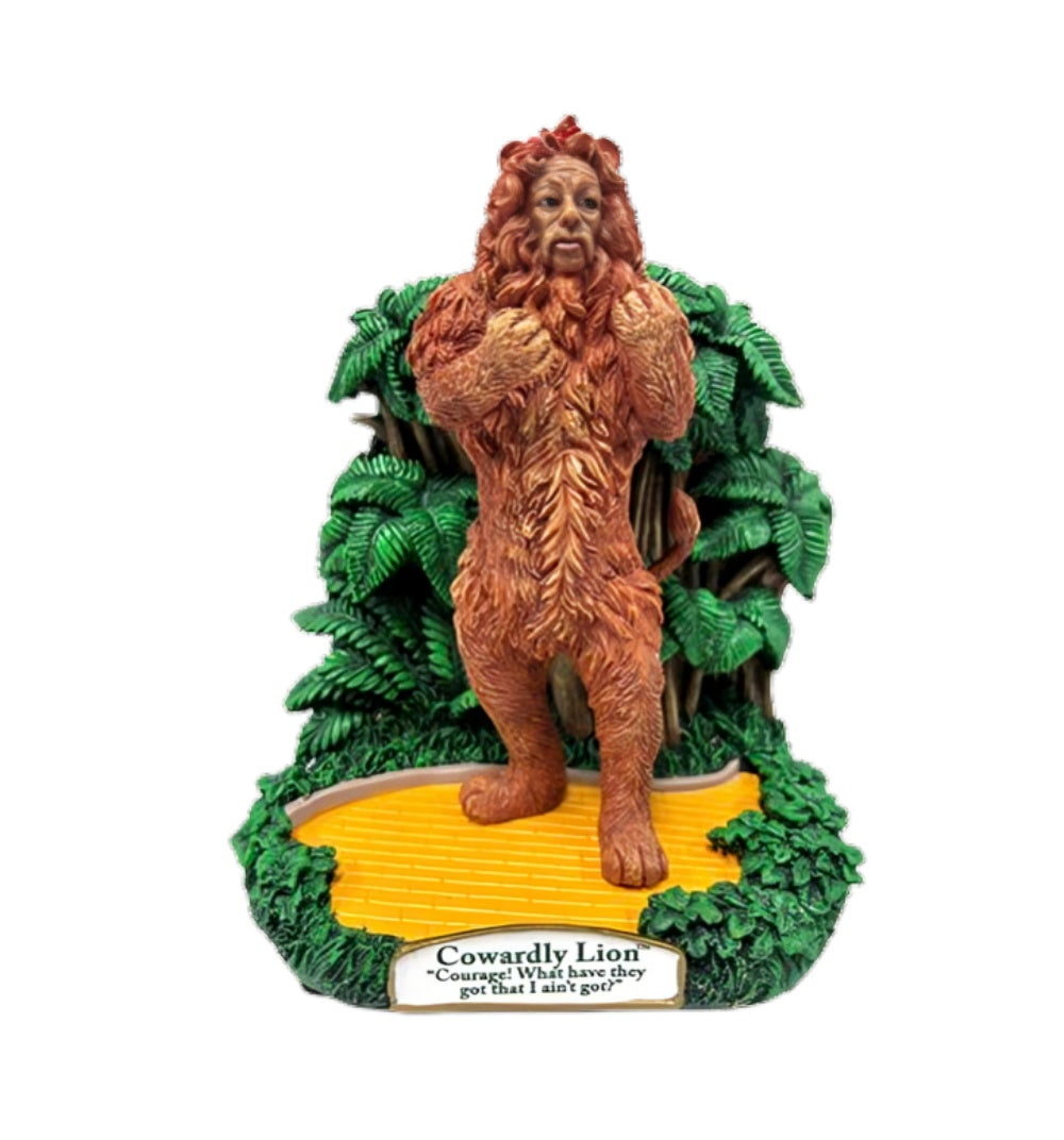 The Bradford Exchange THE WIZARD OF OZ Illuminated Musical Sculpture Collection Issue #5 COWARDLY LION Courage! What have they got that I an't got? 7.5-Inches