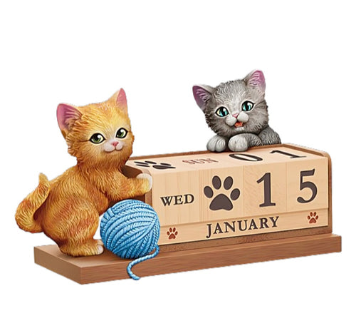 The Bradford Exchange Presenting the Kitten Helpers Accessory Collection: Purr-petual Calendar Issue# 1 by Jürgen Scholz 5.5-Inches - RCE Global Solutions
