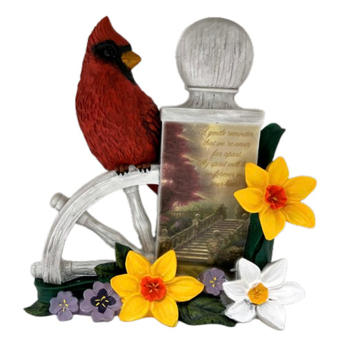 The Hamilton Collection A Love That Lives On Cardinal Figurine Handcrafted Sculpted Keepsake with Sentiment and Glitter Accents A Heartwarming Tribute to Cherish Memories from Our Love Is Eternal Collection Issue #8 by Thomas Kinkade 5-inches - RCE Global Solutions