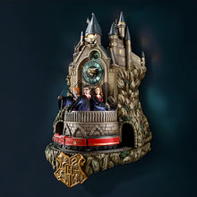 Load image into Gallery viewer, The Bradford Exchange Harry Potter Fully Sculpted Wall Clock With Harry Ron and Hermione Lights Music Motion Featuring Moving Hogwarts Express Train 13.5&quot;-Inches - RCE Global Solutions
