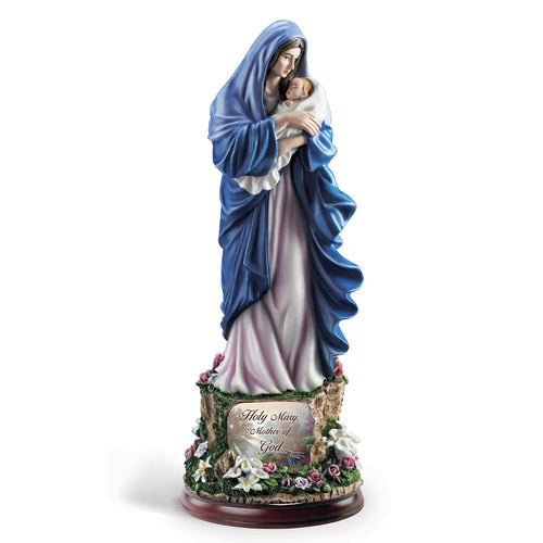 The Bradford Exchange Holy Mary Mother Of God from Thomas Kinkade Blessed Mother Illuminated Sculpture Collection Issue #3 9-Inches - RCE Global Solutions