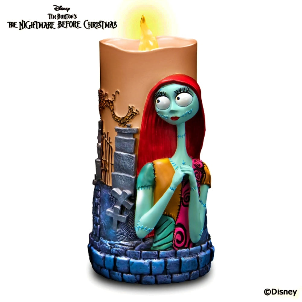 The Bradford Exchange Disney The Nightmare Before Christmas Candle Collection Issue #3 Sally LED Flameless Candle with Sculpted Details 7-inches