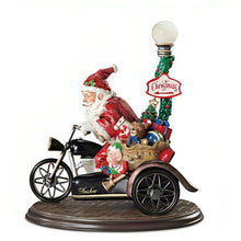 Load image into Gallery viewer, The Bradford Exchange Santa Claus is Coming to Town Santas Little Elf Helper Motorcycle with Presents Statue Victorian Christmas Decoration Handcrafted Holiday Figurine 7.5-inches - RCE Global Solutions
