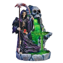 Load image into Gallery viewer, The Bradford Exchange Tales of Terror Sculpture Collection River of Souls Grim Reaper Figurine with Handcrafted Horror Details Ghoulish Green Light and Crystalline Soul Stream 9-inches - RCE Global Solutions
