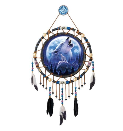 The Bradford Exchange Sacred Spirits Dreamcatcher Collection Issue #15: 'Kindred Spirits' Glow-in-the-Dark Dreamcatcher with Handcrafted Frame and Beads by Robin Koni 8.25-Inches - RCE Global Solutions