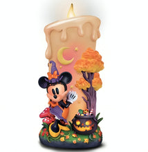 Load image into Gallery viewer, The Bradford Exchange Disney Mickey &amp; Friends Flameless LED Halloween Candles Collection Issue #2 Minnie's Moonlight Spells Handcrafted Decor 7-inches
