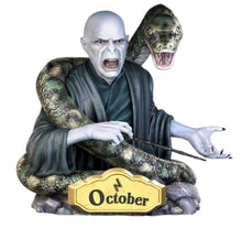 Load image into Gallery viewer, The Bradford Exchange HARRY POTTER Perpetual Calendar Collection Issue #5: Sep / Oct Hand-painted &amp; Handcrafted 3.5-Inch Sculpture Officially Licensed with Custom 13.5-Inch HOGWARTS™ Castle Display
