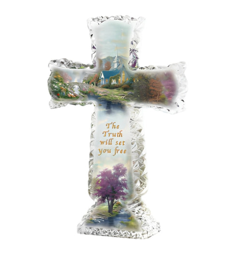 The Bradford Exchange Truth Inspirations of Hope Cross Collection Issue #8 Religious Cross Sculpture by Thomas Kinkade 6.5-inches