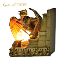 Load image into Gallery viewer, The Bradford Exchange Game of Thrones Viserion Bookend Light-Up Hand-Painted Dragon Sculpture Collectible Depicting Daenerys Targaryen’s Guardian Dragon Issue #1 5-inches
