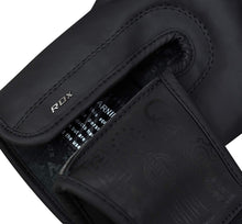 Load image into Gallery viewer, RDX Boxing Gloves for Men, Maya Hide Leather, Muay Thai &amp; MMA Sparring Training, Kickboxing Heavy Bag, Focus Mitts, Ventilated Palm Black
