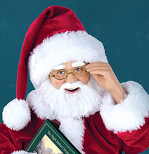 Load image into Gallery viewer, The Ashton-Drake Galleries The Night Before Christmas Storybook Santa Doll Speaking with Classic Recording Holiday Decoration by Thomas Kinkade 18-inches
