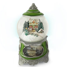 Load image into Gallery viewer, The Bradford Exchange The First Noel Christmas Musical Illuminated Snowglobe Decoration by Thomas Kinkade 5.25-inches - RCE Global Solutions
