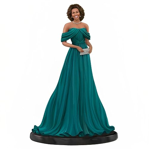 The Hamilton Collection First Lady Michelle Obama Style and Grace Figurine Teal Gown with Swarovski® Crystals by Keith Mallett 9.5-inches - RCE Global Solutions