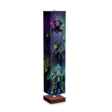 Load image into Gallery viewer, The Bradford Exchange Disney Villains Floor Lamp with 4-Sided Fabric Shade Evil Queen Ursula Maleficent Artwork Wood-Tone Base &amp; Foot Pedal Switch 60-inches
