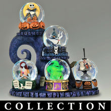 Load image into Gallery viewer, The Bradford Exchange Disney Tim Burton&#39;s The Nightmare Before Christmas Glitter Globe Collection Issue #6:&#39;The Mayor&#39; Handcrafted Glitter Globe with Sculptural Base Halloween Decorations 7.5-Inches
