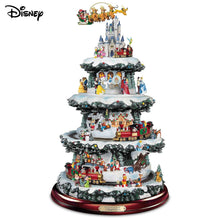 Load image into Gallery viewer, The Bradford Exchange Wonderful World Of Disney Ultimate 75 Character Tabletop Christmas Tree Decoration Mickey Cinderella Pooh and More 10 Scenes 20 Led Lights 4 Tiers of Movement and Music 16-Inches
