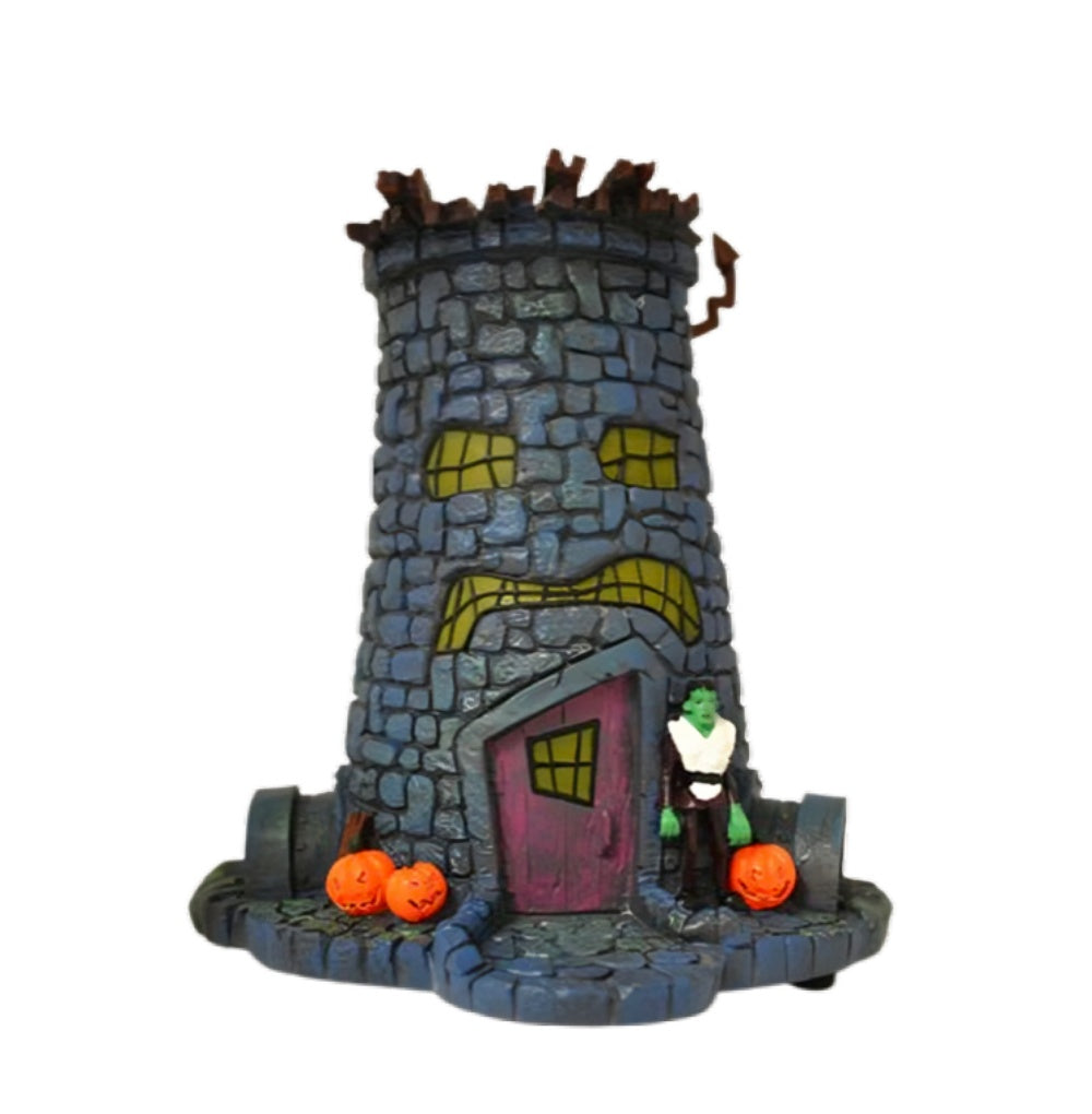 The Bradford Exchange Disney's Tim Burton’s The Nightmare Before Christmas Village Collection Issue #15 Frankenstein House Figurine Handcrafted & Glows Under Black Light 7-Inches