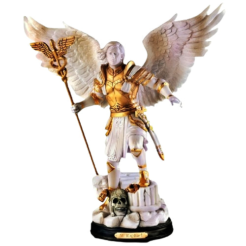 The Bradford Exchange Archangels, Holy Protectors Sculpture Collection Issue #3 ' St. Raphael: Healer' by Cold-Cast Marble Sculpture with Hand-Painted Metallic Accents by Master Artisans 10-Inches - RCE Global Solutions