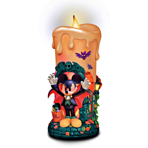 The Bradford Exchange Disney Mickey & Friends “The Fang-tastic Mickey” Halloween LED Flameless Candle 7-inches