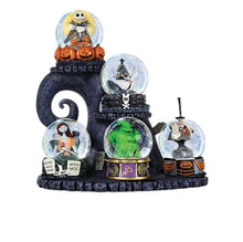 Load image into Gallery viewer, The Bradford Exchange Disney Tim Burton&#39;s The Nightmare Before Christmas Glitter Globe Collection Issue #1: &#39;Jack Skellington&#39; Handcrafted Glitter Globe with Sculptural Base Halloween Decorations 7.5-Inches
