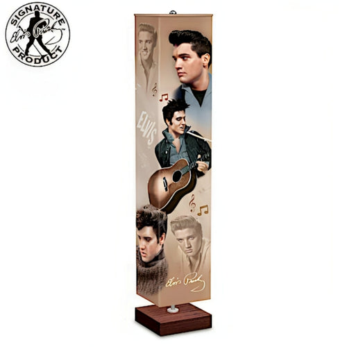 The Bradford Exchange Elvis Presley™ Rock 'n' Roll Legend Floor Lamp Tribute with Full-Color Portraits, Hands-Free Floor Pedal, Vintage Photo Artwork and Two FREE Light Bulbs 60-inches - RCE Global Solutions