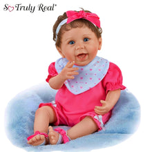 Load image into Gallery viewer, The Ashton-Drake Galleries My First Tooth Collectible Baby Doll RealTouch Vinyl Weighted Poseable Body Hand-Rooted Hair Custom Outfit by Master Doll Artist Linda Murray 18-inches
