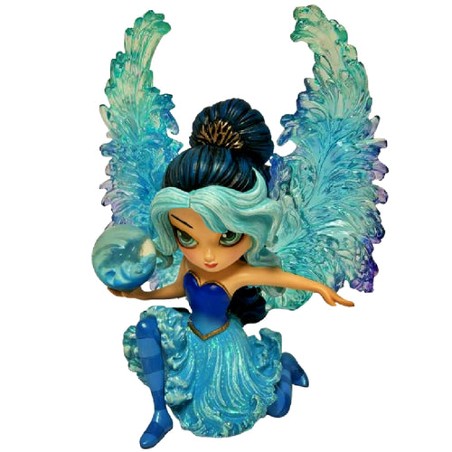 The Hamilton Collection Mystic Guardians of Nature Fairy Figurine Collection Issue #2 Oceana, Guardians of Water Handcrafted Resin with Custom-Carved Crystalline Wings Hand-Painted Elemental Orb by Jasmine Becket-Griffith 5.5-inches