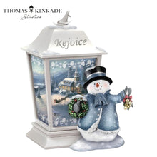 Load image into Gallery viewer, The Bradford Exchange Rejoice Lights of the Holiday Lantern Collection Issue #3 Illuminated Fully Sculpted and Hand-painted by Thomas Kinkade 8-inches - RCE Global Solutions
