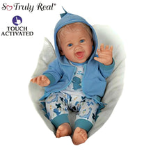 Load image into Gallery viewer, The Ashton-Drake Galleries Sweet Snugglesaurus Baby Collectible Doll Realistic Reborn with RealTouch® Vinyl Giggles and Roars Hand-Rooted Hair Weighted Body and Dinosaur Outfit by Ping Lau 17-inches
