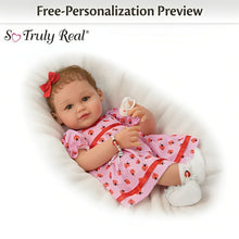 Load image into Gallery viewer, The Ashton-Drake Galleries Little Love Bug Personalized Baby Doll So Truly Real® Realistic Baby Doll with Faux Pearl and Ladybug Bracelet Personalized Heart-Shaped Charm and Magnetic Pacifier Sculpted by Master Doll Artist Ping Lau 19-inches - RCE Global Solutions
