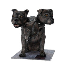 Load image into Gallery viewer, The Ashton-Drake Galleries HOGWARTS™ Most Ferocious Guardians FLUFFY™ Hagrid’s Three-Headed Dog Collector’s Edition Figure with Articulated Heads &amp; Trap Door Mat Officially Licensed 12-inches
