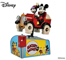 Load image into Gallery viewer, The Bradford Exchange Disney Fun with Mickey Mouse and Minnie Mouse Coin-Op Rides Sculpture Collection Nostalgic Hand-Painted Resin Figurine with Wind-Up Disney Music 6-inches
