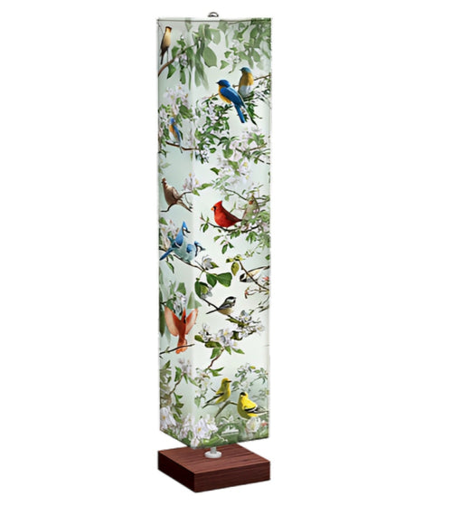 The Bradford Exchange Nature's Masterpiece Floor Lamp Bird Lamp with Songbird Art, Wrinkle-Resistant Fabric Shade, & Free Energy-Saving Light Bulbs by James and Joseph Hautman 60-Inches
