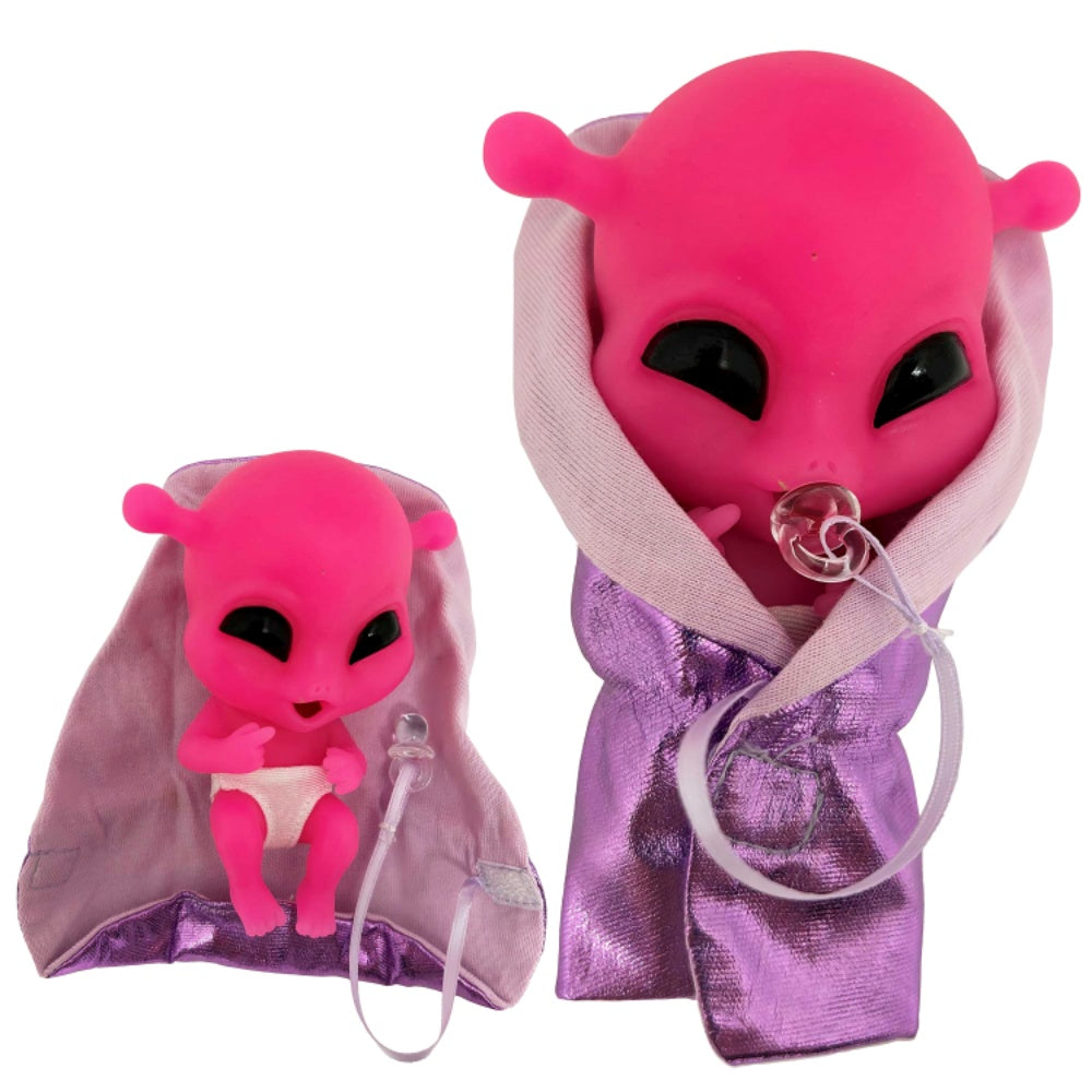 The Ashton-Drake Galleries Solara Out-of-This-World Alien Baby Doll Collection Issue #9 Miniature Alien Babies Handcrafted TrueTouch® Silicone Sparkling Glitter and Hand-Painted Details Silicone Skin Includes Pacifiers Swaddling Blankets and Cloth Diapers - RCE Global Solutions