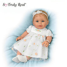 Load image into Gallery viewer, The Ashton-Drake Galleries Grandma&#39;s Pearls Of Wisdom Baby Girl Doll So Truly Real® Vinyl with Faux Pearl Bracelet with Heart-shape Charm Poseable with Weighted Body by Ping Lau 19-inches - RCE Global Solutions
