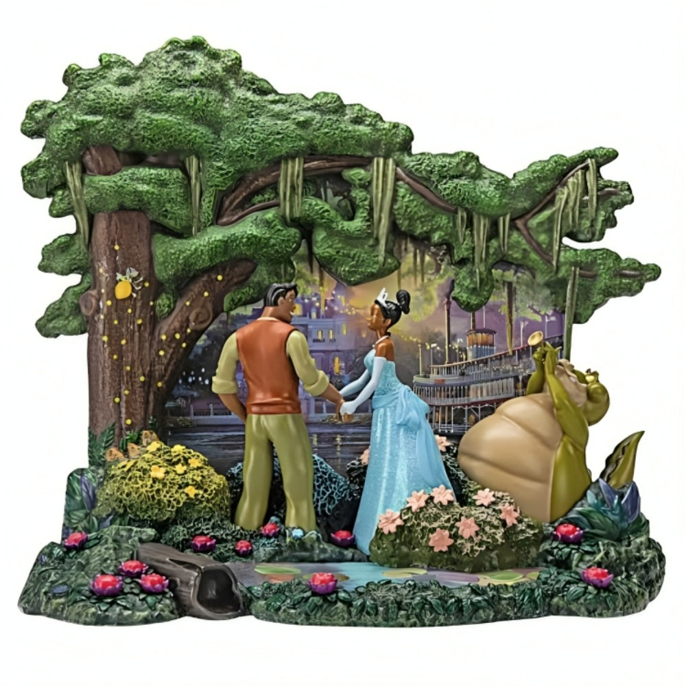 The Hamilton Collection Disney The Princess and the Frog 15th Anniversary Sculpture Artwork Display Collectible Handcrafted with Glow-in-the-Dark Accents by Thomas Kinkade 13.25-inches