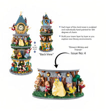 Load image into Gallery viewer, The Bradford Exchange Disney Classics Clock Tower Sculpture Collection Issue #4: Snow White and the Seven Dwarf Hand-Painted 360 Degree Stacked Sculpture Collectible Decor Tower Measures 14-inches
