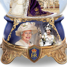 Load image into Gallery viewer, The Bradford Exchange &quot;Queen Elizabeth II Coronation&quot; Musical Glitter Globe Plays &quot;God Save the Queen&quot; 6-inches - RCE Global Solutions
