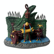 Load image into Gallery viewer, The Bradford Exchange Disney's Tim Burton’s The Nightmare Before Christmas Village Collection Issue #36 Nightmare Town Band Figurine Handcrafted &amp; Glows Under Black Light 7-inches
